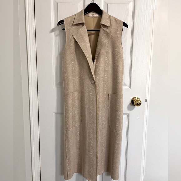 Tan Snake Skin duster vest - Picture 1 of 2